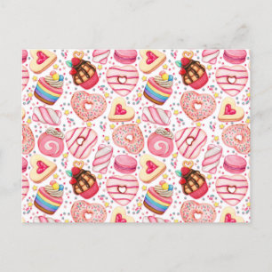 Valentine's Day Cookies and Cupcakes   Postcard