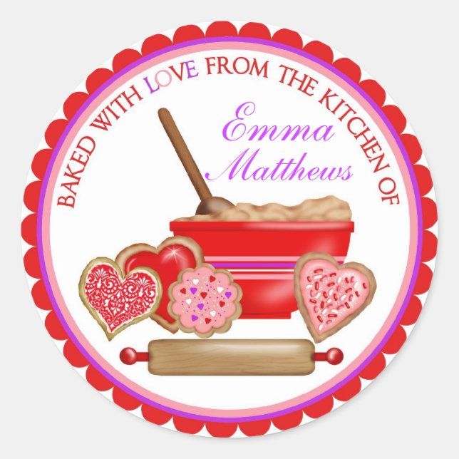 Valentines Day Cookies Stickers (Front)