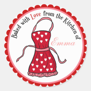 Valentines Day Cooking Apron Stickers