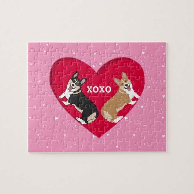 Valentines Day Corgi Jigsaw Puzzle (Horizontal)