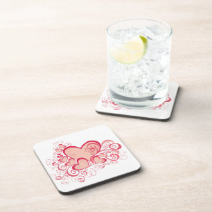Valentine's Day Cork-Backed Coasters