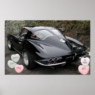 Valentine's Day Corvette Poster