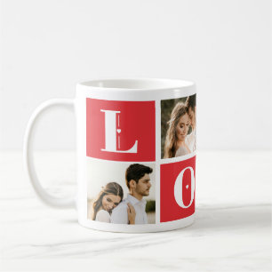 Valentine's Day Couple 4 Photo Love Coffee Mug