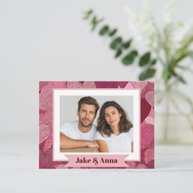 Valentine's Day Couple Card | Custom Photo (Standing Front)
