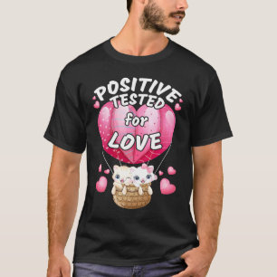 Valentine's day couple cats red heart balloon T-Shirt