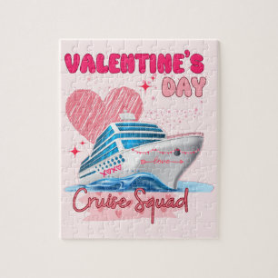 Valentine's Day Cruise Squad Vacation Group Matchi Jigsaw Puzzle