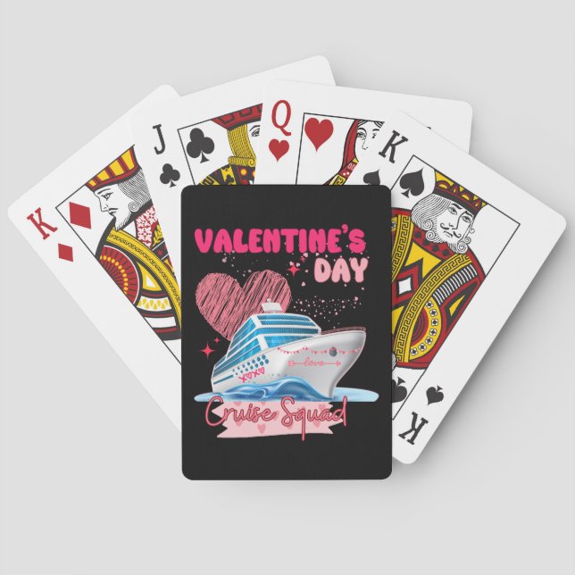 Valentine's Day Cruise Squad Vacation Group Matchi Playing Cards (Back)