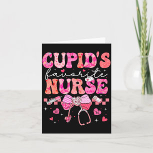 Valentines Day Cud’s Favorite Nurse Heart Girl Wom Card