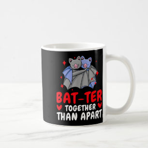 Valentine's Day Cuddling Cute Bats Couple Bat Vale Coffee Mug