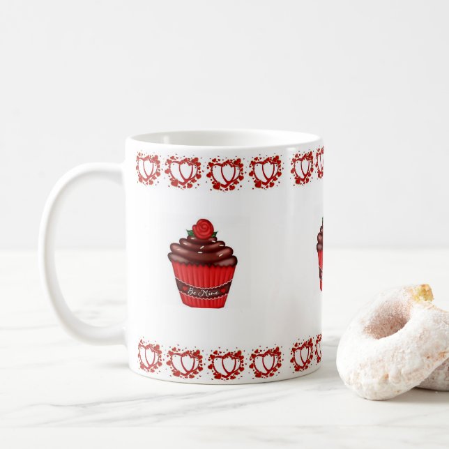 Valentine's Day Cupcake Mugs (With Donut)