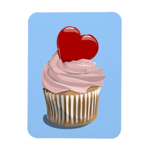 Valentine's day cupcake premium magnet