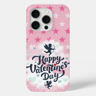 Valentines Day cupid and stars iPhone 15 Pro Case