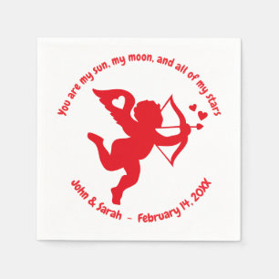Valentine's Day Cupid Heart Napkin