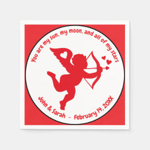 Valentine's Day Cupid Heart Napkin