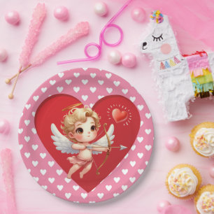 Valentines Day Cupid  Paper Plate