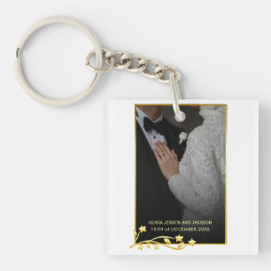 Valentine's Day Custom Couple Photo Key Ring