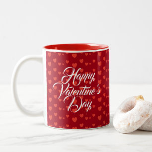 Valentine's Day Custom Name Two-Tone Coffee Mug