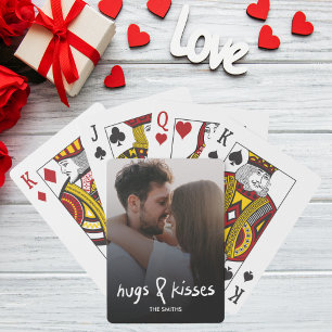 Valentine's Day Custom Photo and Name Playing Cards