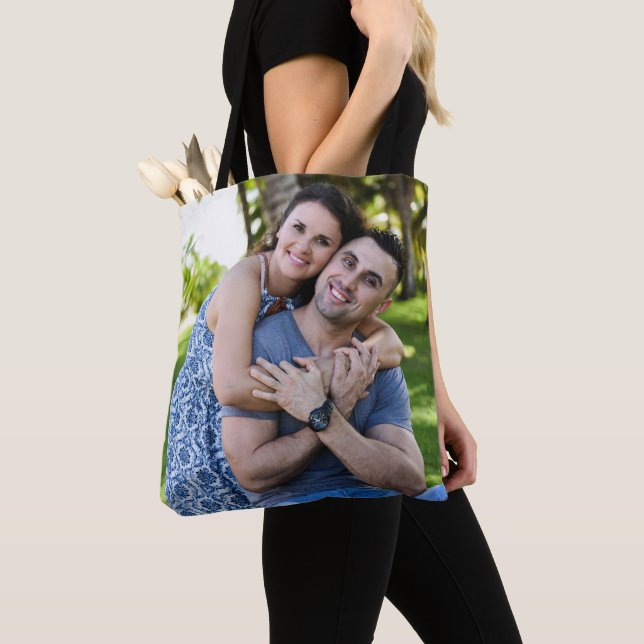 VALENTINE'S DAY CUSTOM PHOTO CUSTOM TOTE BAG (Close Up)