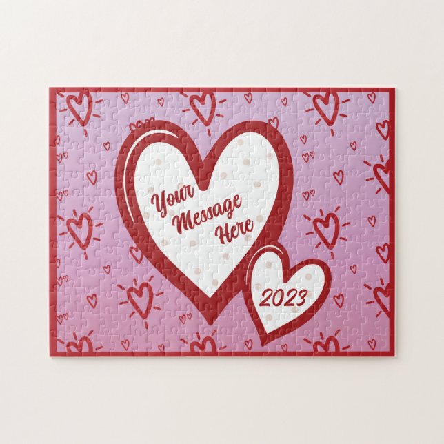 Valentine's Day Customisable Heart Puzzle (Horizontal)