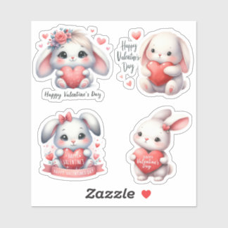 Valentine's Day Cute Baby Rabbits