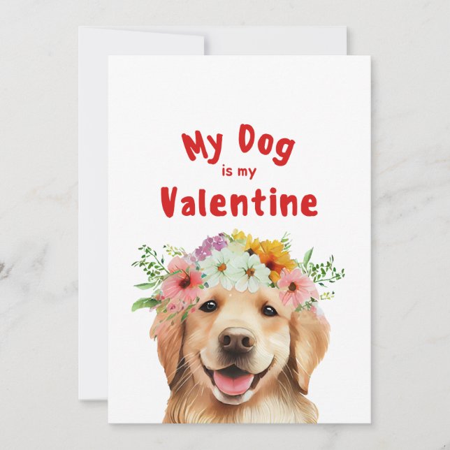 Valentines Day Cute Dog Pet Photo Holiday Card (Front)