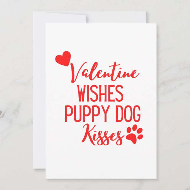 Valentines Day Cute Dog Pet Photo Holiday Card (Front)