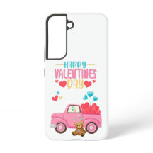 Valentine's Day Cute Hearts Pink Truck Teddy Bear