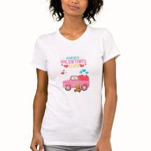 Valentine's Day Cute Hearts Pink Truck Teddy Bear