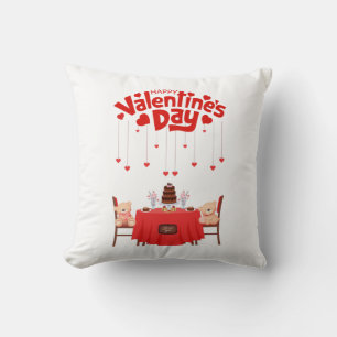 Valentine's Day Cute Hearts Sweets Teddy Bears Cushion