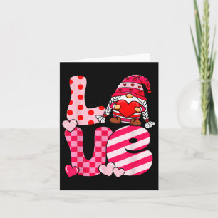 Valentines Day Cute Love Heart Gnome Funny Gnome L Card