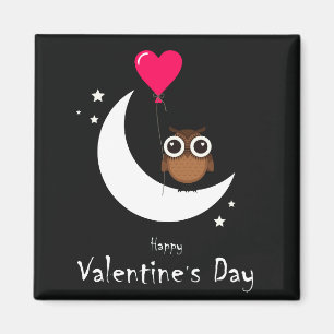 Valentine's Day Cute Owl Magnet