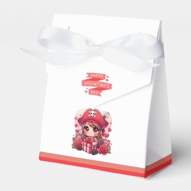 Valentine's Day cute pirate Favour Box (Front Side)