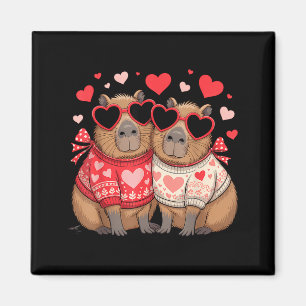 Valentines day cute valentine capybara lover magnet