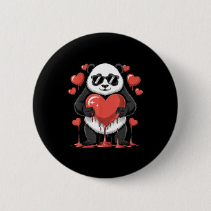 Valentines day cute valentine panda lover 6 cm round badge