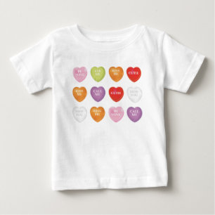 Valentine's Day Cute Vintage Custom Heart Baby T-Shirt