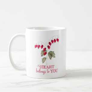 Valentine's Day Cute Whimsical Bleeding Hearts  Coffee Mug