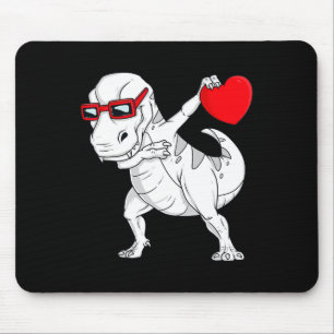 Valentines Day Dabbing Dinosaur T Rex Heart Boys K Mouse Mat
