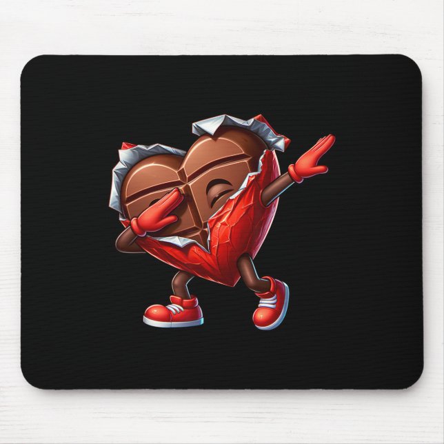 Valentine's Day Dabbing Heart Candy Funny Humor  Mouse Mat (Front)