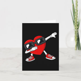 Valentines Day Dabbing Heart Fun Boys Girls Kids D Card