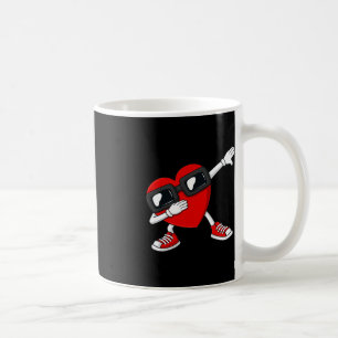 Valentines Day Dabbing Heart Fun Boys Girls Kids D Coffee Mug
