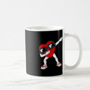Valentines Day Dabbing Heart Fun Boys Toddler Kids Coffee Mug