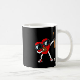 Valentines Day Dabbing Heart With Baseball Bat Boy Coffee Mug