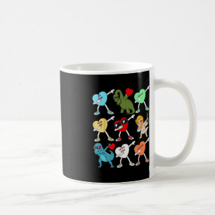 Valentines Day Dabbing Hearts Cupid T Rex Dino Dab Coffee Mug