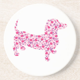 Valentine's Day Dachshund Coaster
