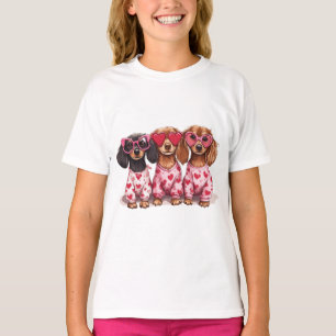 Valentines Day Dachshund Dogs T-Shirt