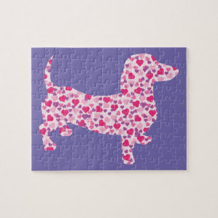 Valentine's Day Dachshund Jigsaw Puzzle