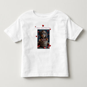 Valentine's Day Dachshund Puppy Red Hearts Toddler T-Shirt