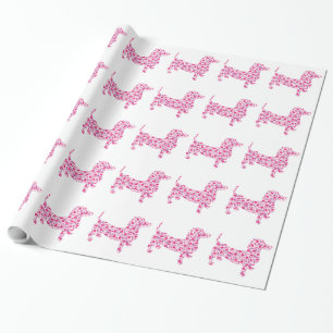 Valentine's Day Dachshund Wrapping Paper