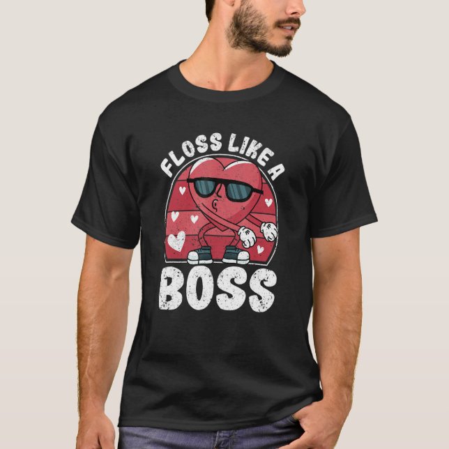Valentine's Day Dance Heart Love Flossing Floss Li T-Shirt (Front)